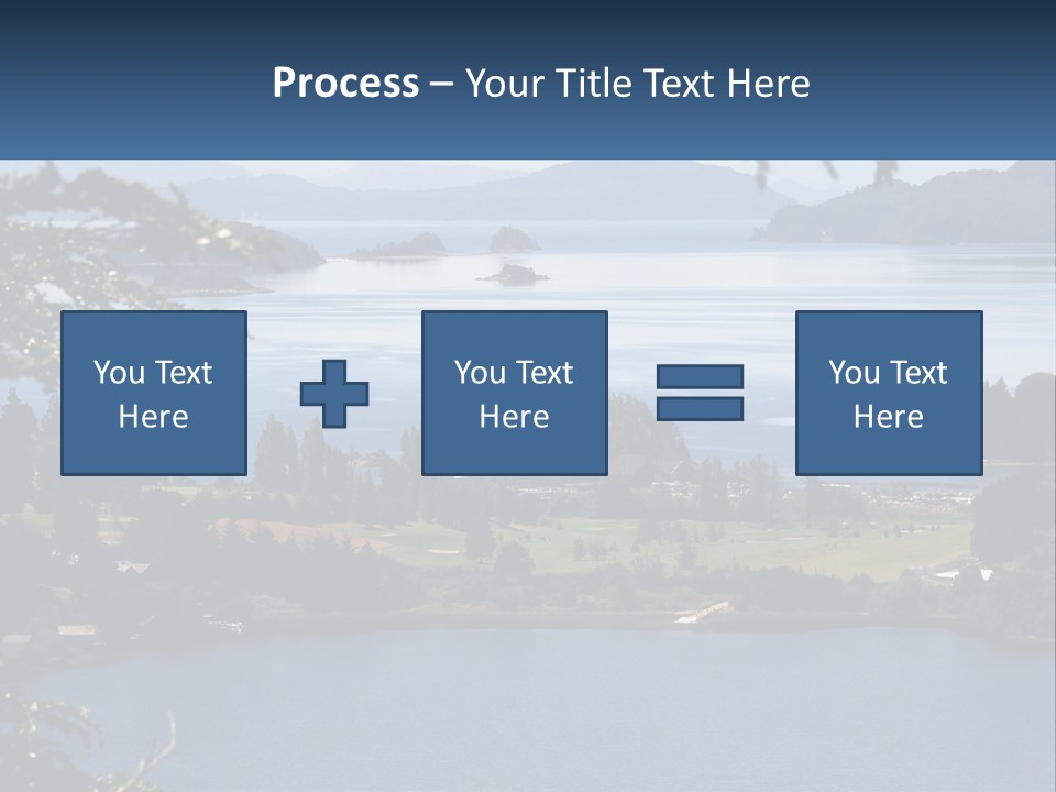 A Large Body Of Water Surrounded By Trees PowerPoint Template
