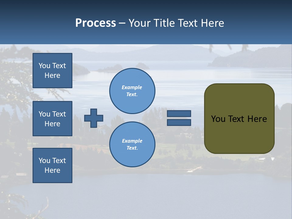 A Large Body Of Water Surrounded By Trees PowerPoint Template
