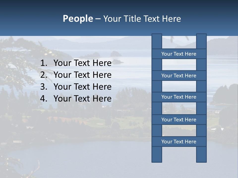 A Large Body Of Water Surrounded By Trees PowerPoint Template