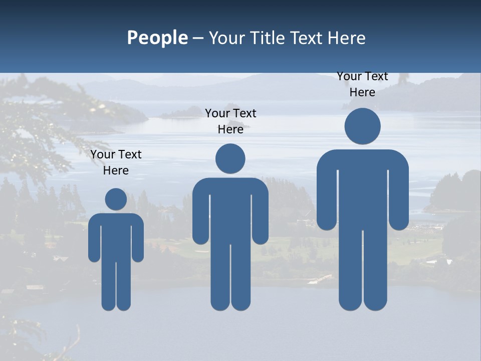 A Large Body Of Water Surrounded By Trees PowerPoint Template