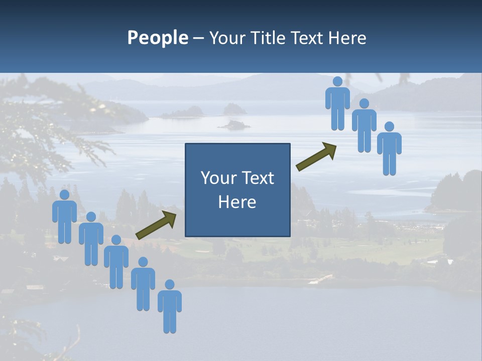 A Large Body Of Water Surrounded By Trees PowerPoint Template