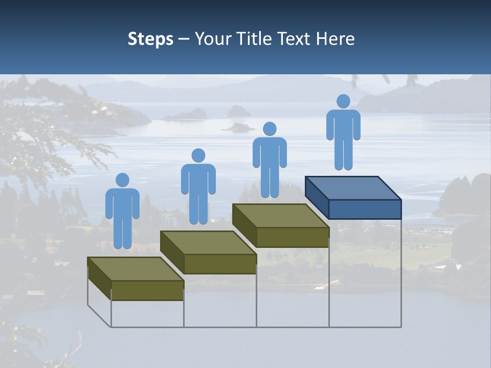 A Large Body Of Water Surrounded By Trees PowerPoint Template
