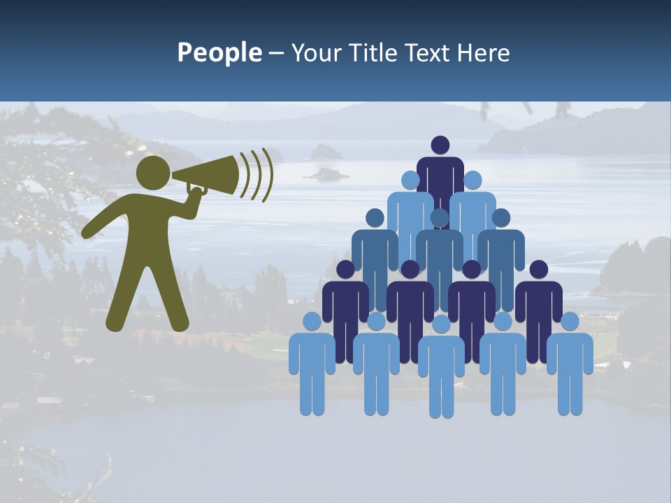 A Large Body Of Water Surrounded By Trees PowerPoint Template