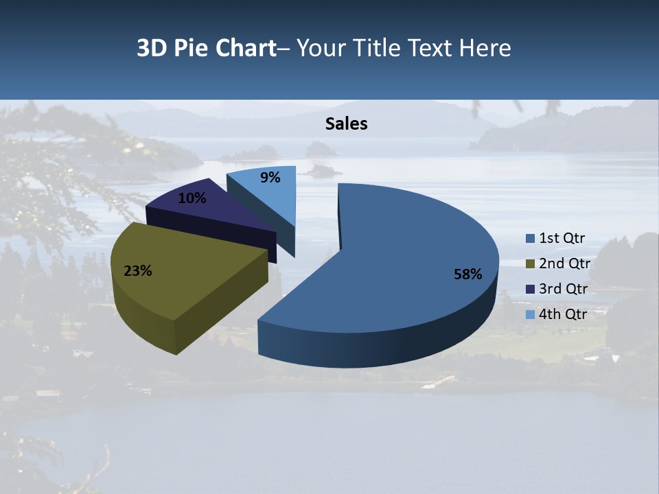 A Large Body Of Water Surrounded By Trees PowerPoint Template