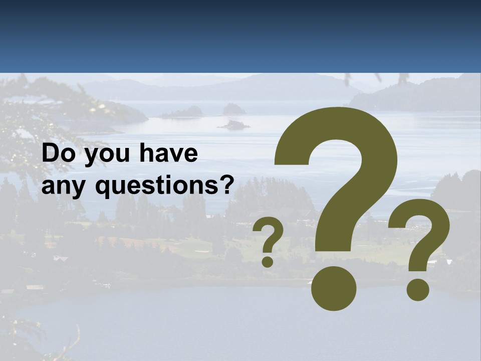 A Large Body Of Water Surrounded By Trees PowerPoint Template