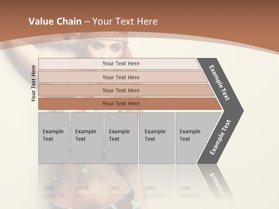 A Beautiful Woman In A Bikini Posing For A Picture PowerPoint Template