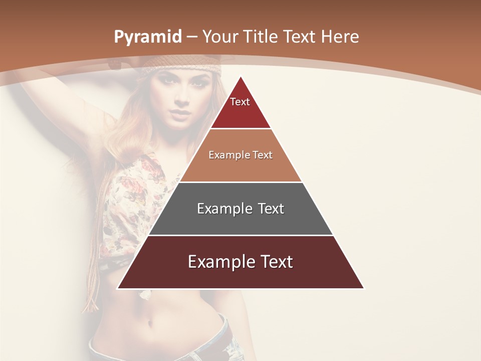 A Beautiful Woman In A Bikini Posing For A Picture PowerPoint Template