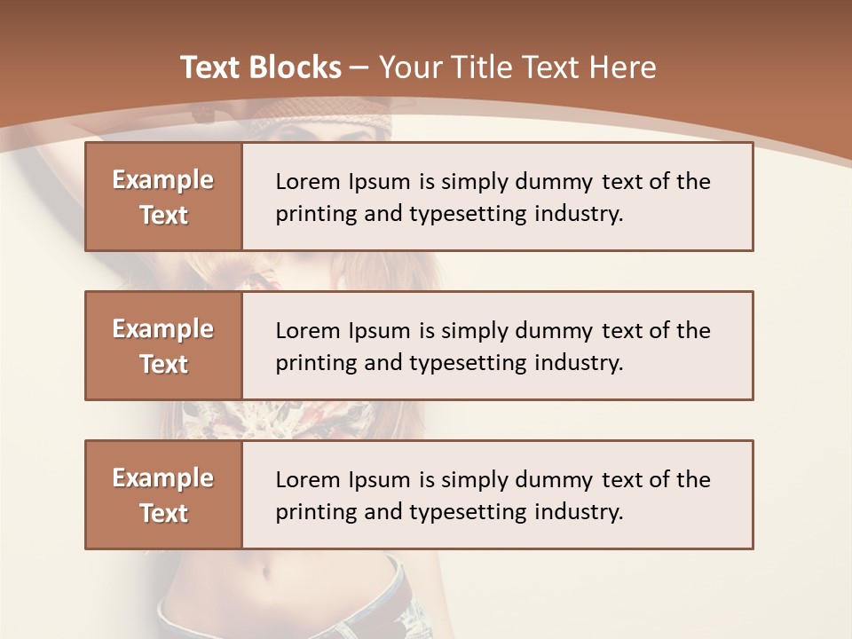 A Beautiful Woman In A Bikini Posing For A Picture PowerPoint Template
