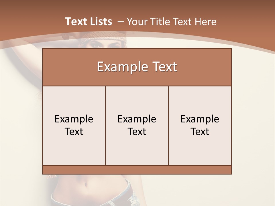 A Beautiful Woman In A Bikini Posing For A Picture PowerPoint Template