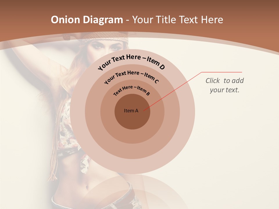 A Beautiful Woman In A Bikini Posing For A Picture PowerPoint Template