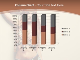 A Beautiful Woman In A Bikini Posing For A Picture PowerPoint Template