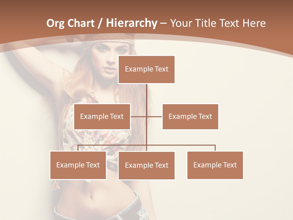 A Beautiful Woman In A Bikini Posing For A Picture PowerPoint Template