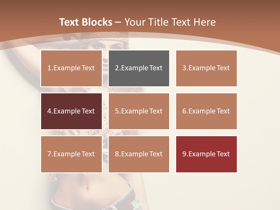 A Beautiful Woman In A Bikini Posing For A Picture PowerPoint Template