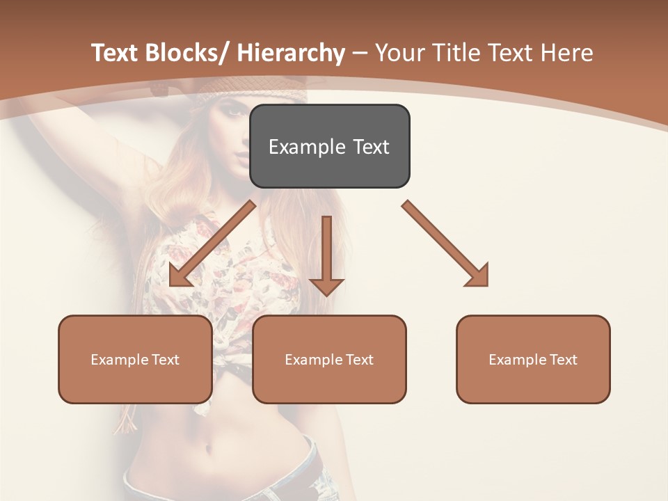 A Beautiful Woman In A Bikini Posing For A Picture PowerPoint Template
