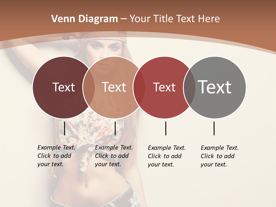 A Beautiful Woman In A Bikini Posing For A Picture PowerPoint Template