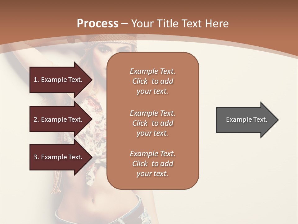 A Beautiful Woman In A Bikini Posing For A Picture PowerPoint Template