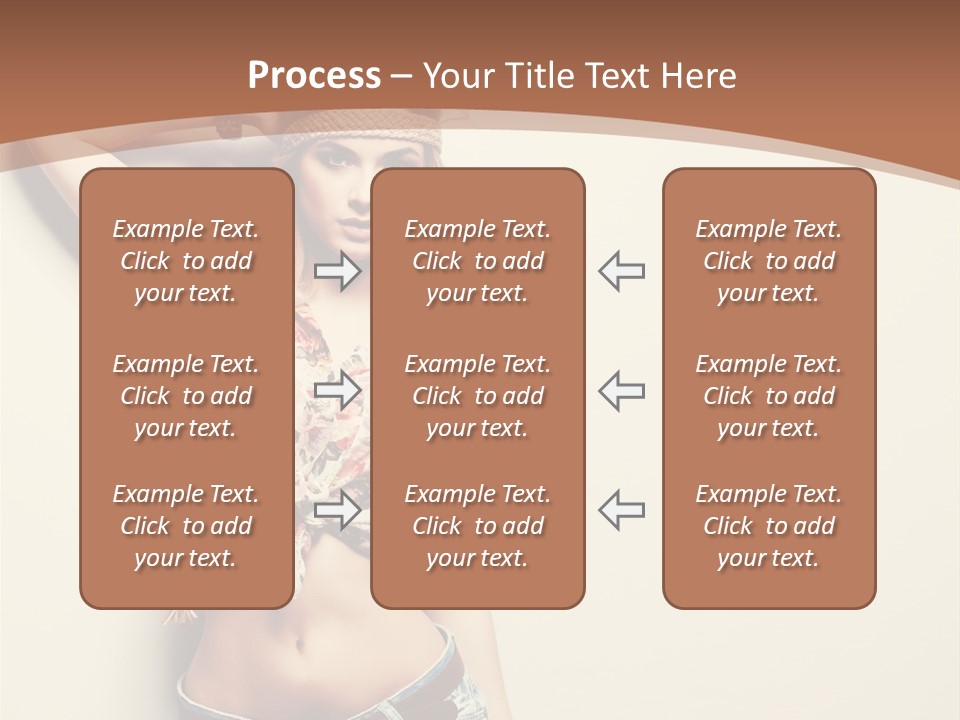 A Beautiful Woman In A Bikini Posing For A Picture PowerPoint Template
