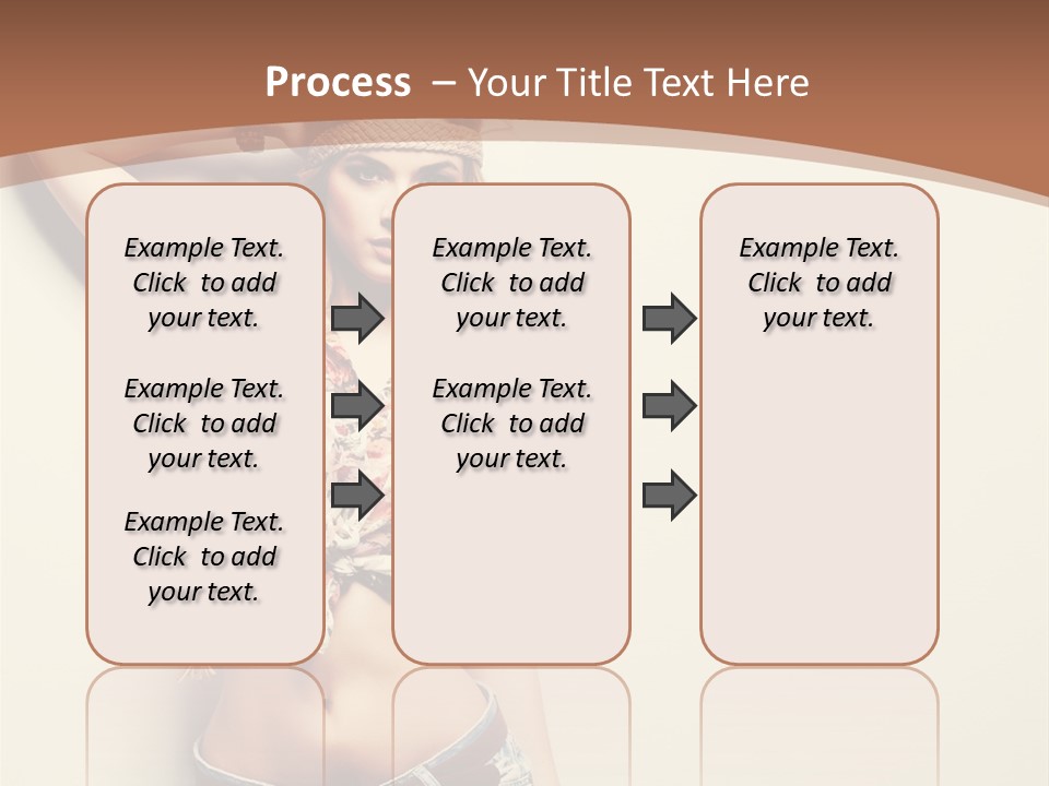 A Beautiful Woman In A Bikini Posing For A Picture PowerPoint Template