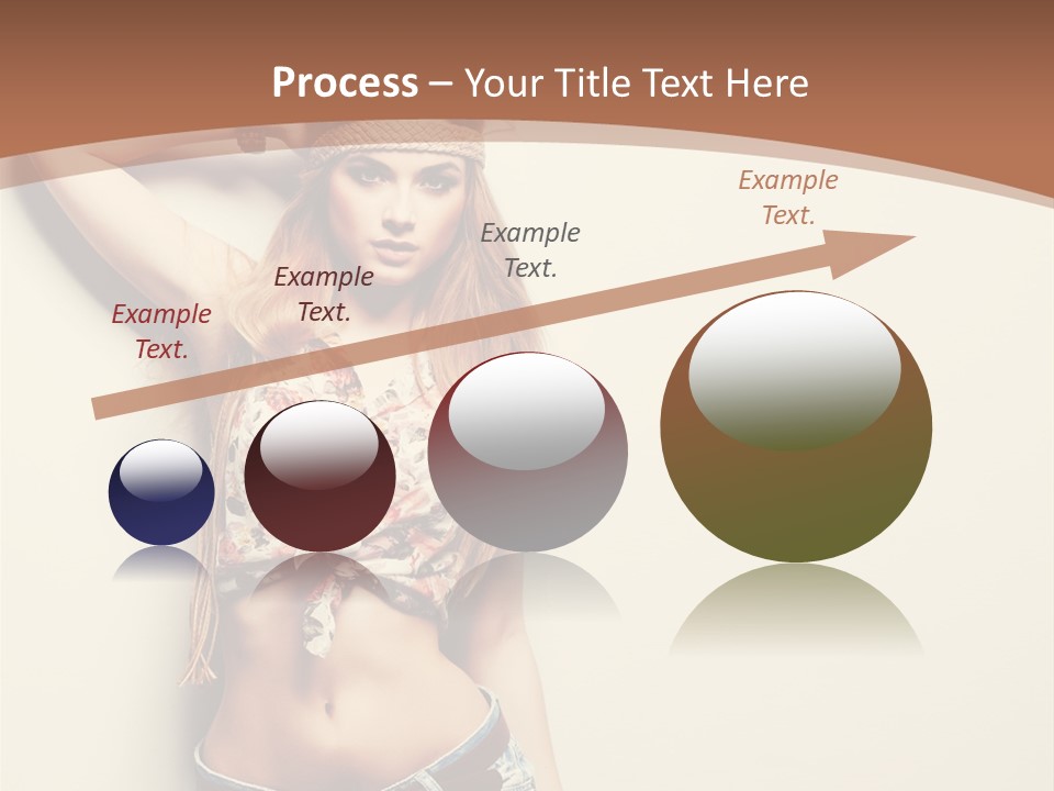 A Beautiful Woman In A Bikini Posing For A Picture PowerPoint Template
