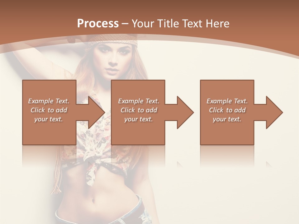A Beautiful Woman In A Bikini Posing For A Picture PowerPoint Template