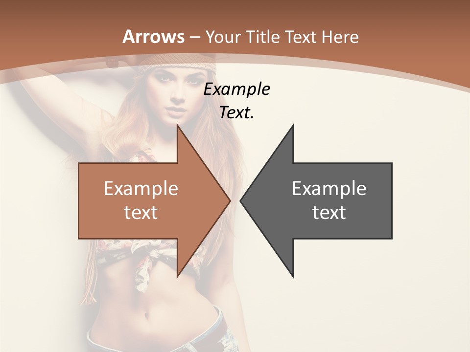 A Beautiful Woman In A Bikini Posing For A Picture PowerPoint Template