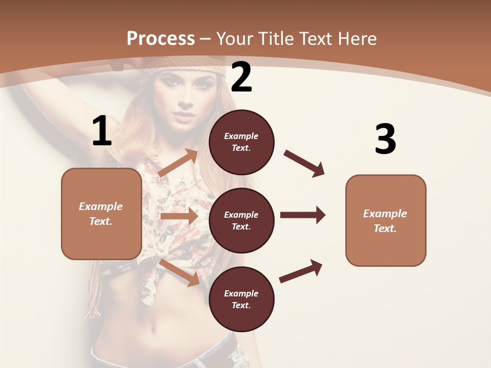 A Beautiful Woman In A Bikini Posing For A Picture PowerPoint Template