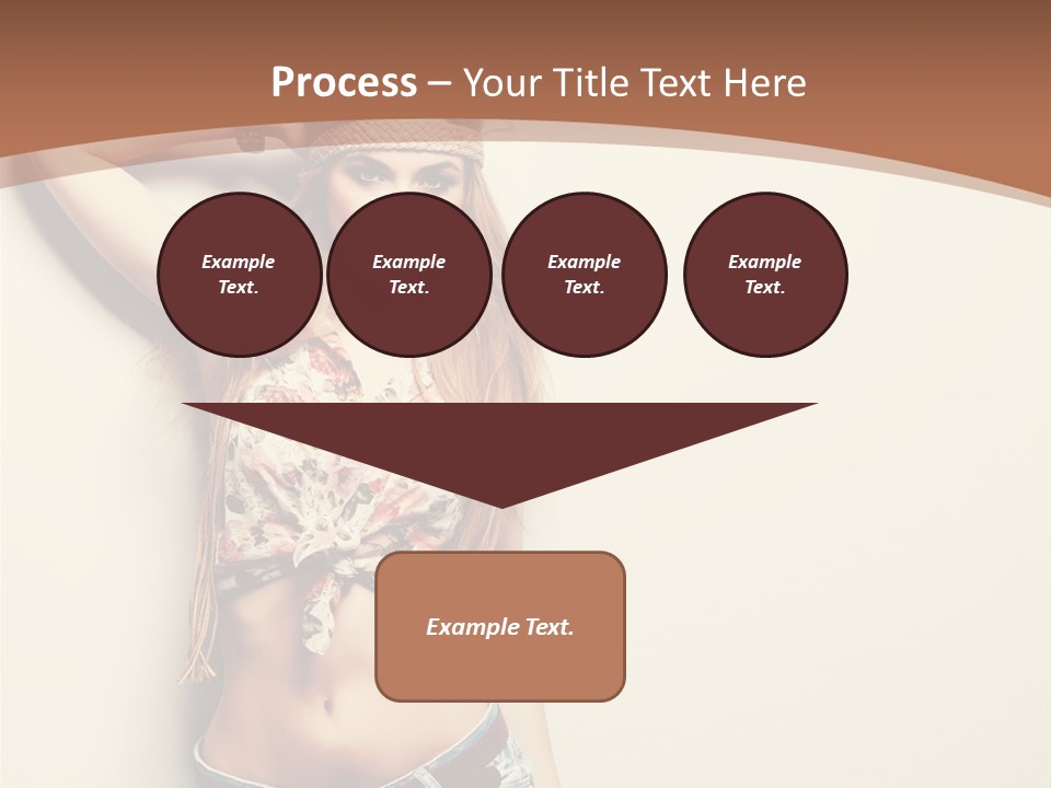 A Beautiful Woman In A Bikini Posing For A Picture PowerPoint Template