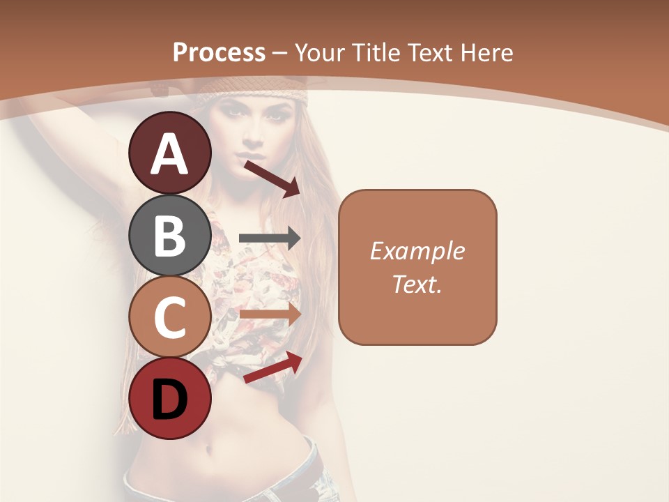 A Beautiful Woman In A Bikini Posing For A Picture PowerPoint Template
