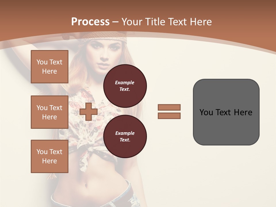 A Beautiful Woman In A Bikini Posing For A Picture PowerPoint Template