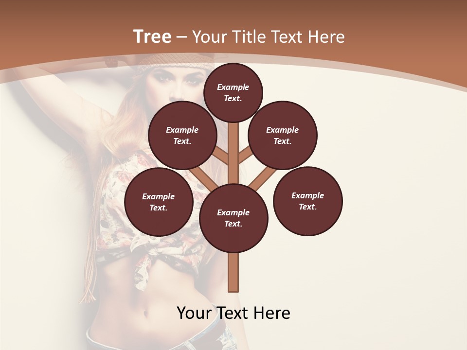 A Beautiful Woman In A Bikini Posing For A Picture PowerPoint Template