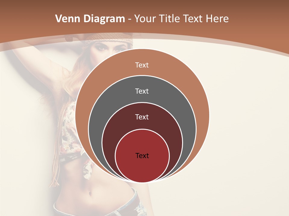 A Beautiful Woman In A Bikini Posing For A Picture PowerPoint Template