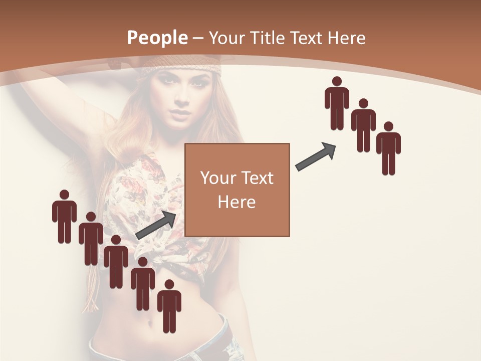A Beautiful Woman In A Bikini Posing For A Picture PowerPoint Template