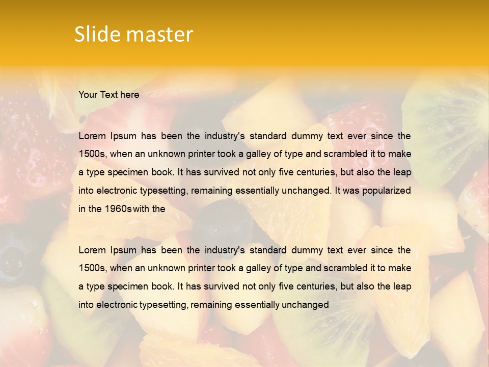 A Close Up Of A Bunch Of Fruit On A Table PowerPoint Template