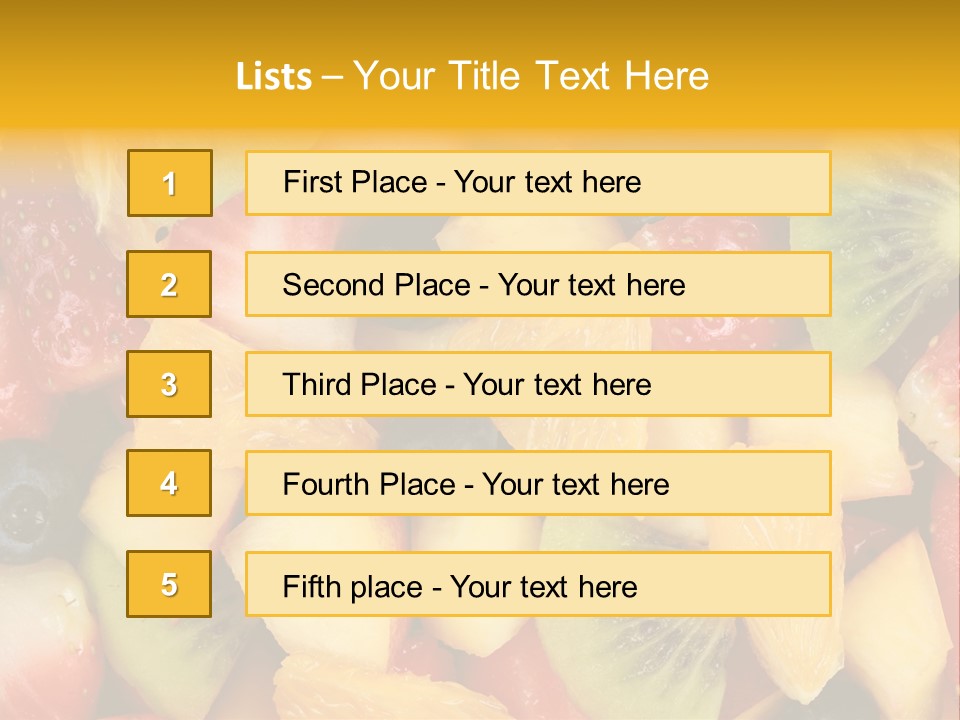 A Close Up Of A Bunch Of Fruit On A Table PowerPoint Template