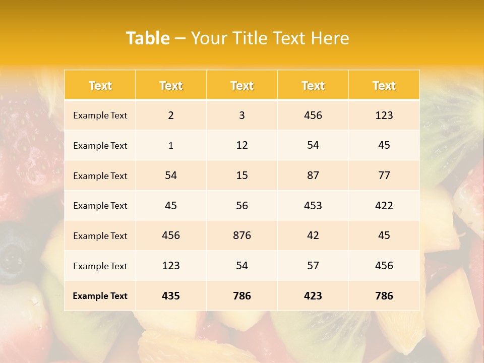 A Close Up Of A Bunch Of Fruit On A Table PowerPoint Template