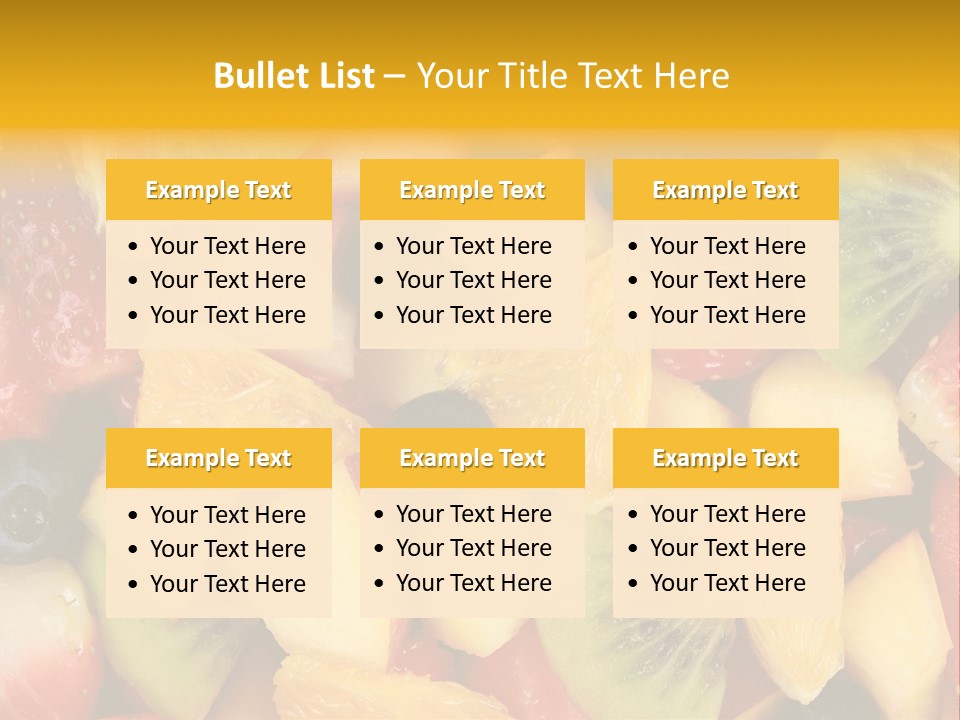 A Close Up Of A Bunch Of Fruit On A Table PowerPoint Template