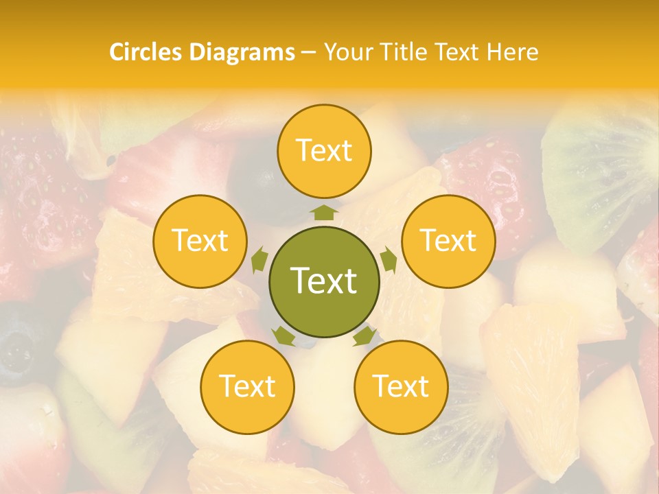 A Close Up Of A Bunch Of Fruit On A Table PowerPoint Template