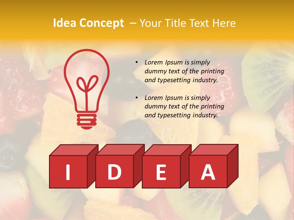 A Close Up Of A Bunch Of Fruit On A Table PowerPoint Template