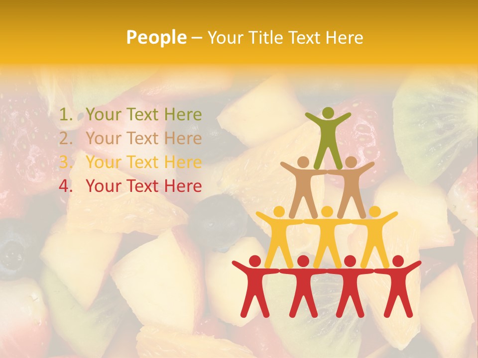 A Close Up Of A Bunch Of Fruit On A Table PowerPoint Template