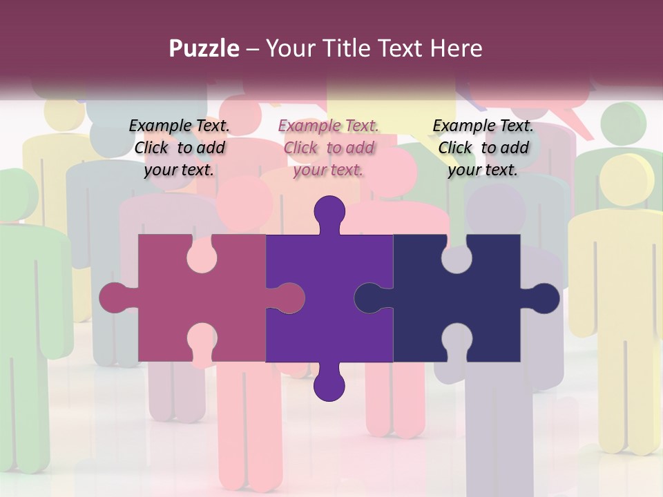 A Group Of Colorful People With Speech Bubbles PowerPoint Template