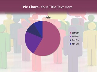 A Group Of Colorful People With Speech Bubbles PowerPoint Template