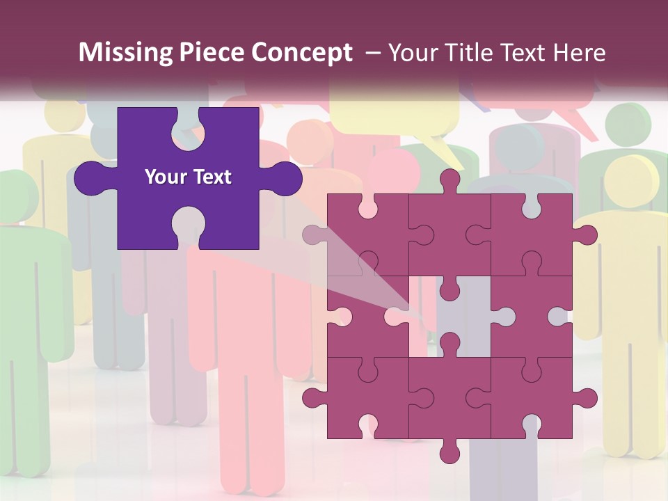 A Group Of Colorful People With Speech Bubbles PowerPoint Template