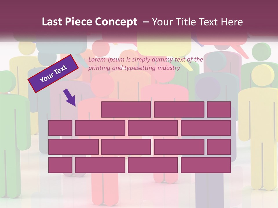 A Group Of Colorful People With Speech Bubbles PowerPoint Template