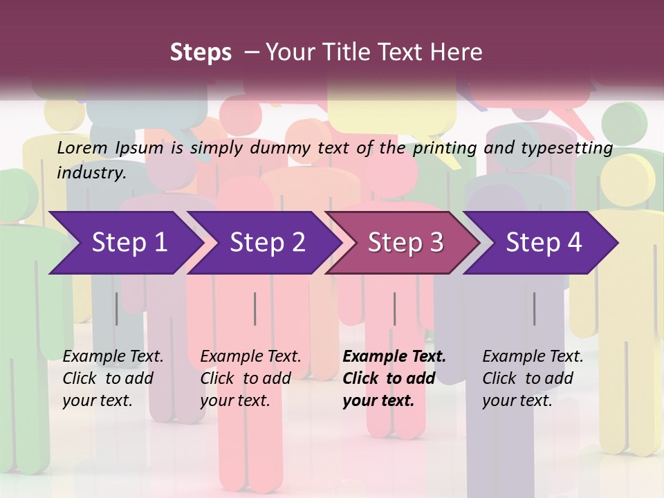 A Group Of Colorful People With Speech Bubbles PowerPoint Template