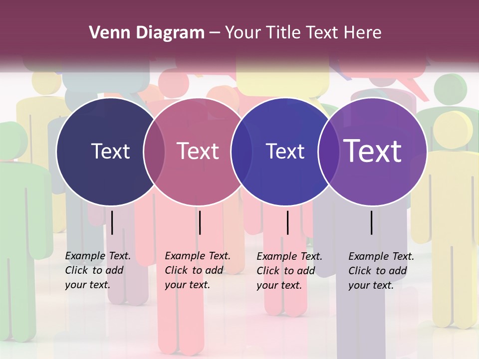 A Group Of Colorful People With Speech Bubbles PowerPoint Template