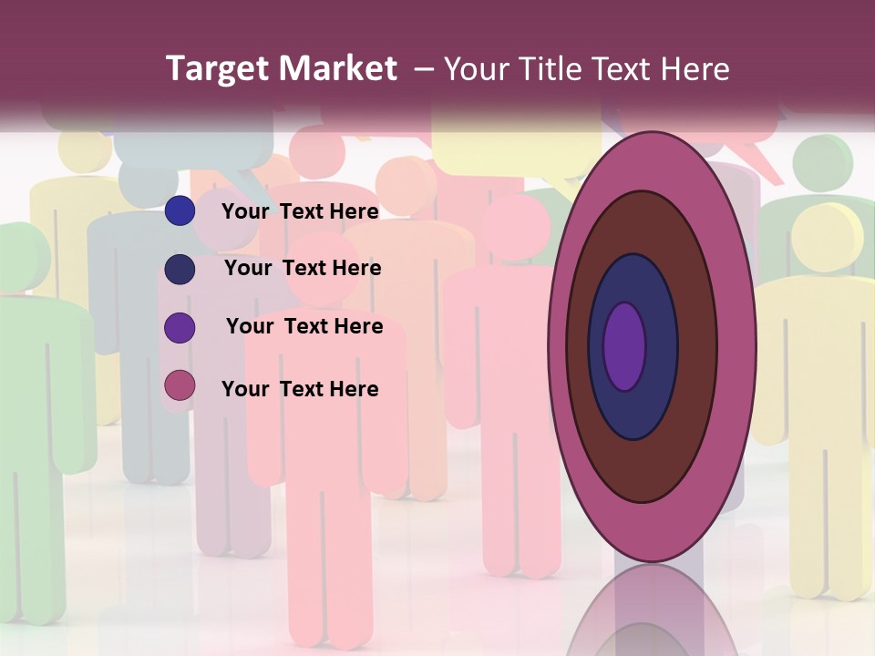 A Group Of Colorful People With Speech Bubbles PowerPoint Template