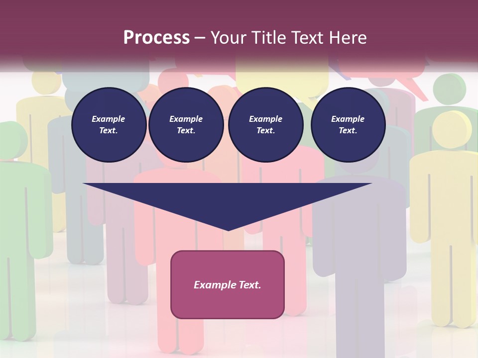 A Group Of Colorful People With Speech Bubbles PowerPoint Template