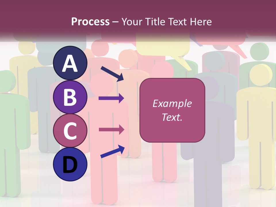 A Group Of Colorful People With Speech Bubbles PowerPoint Template