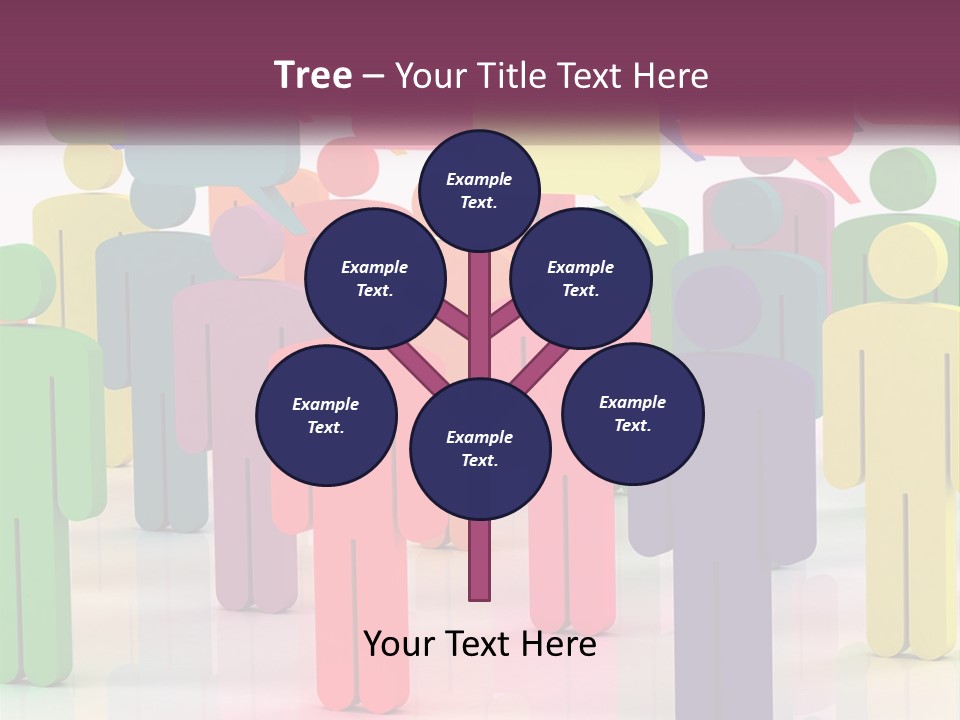 A Group Of Colorful People With Speech Bubbles PowerPoint Template