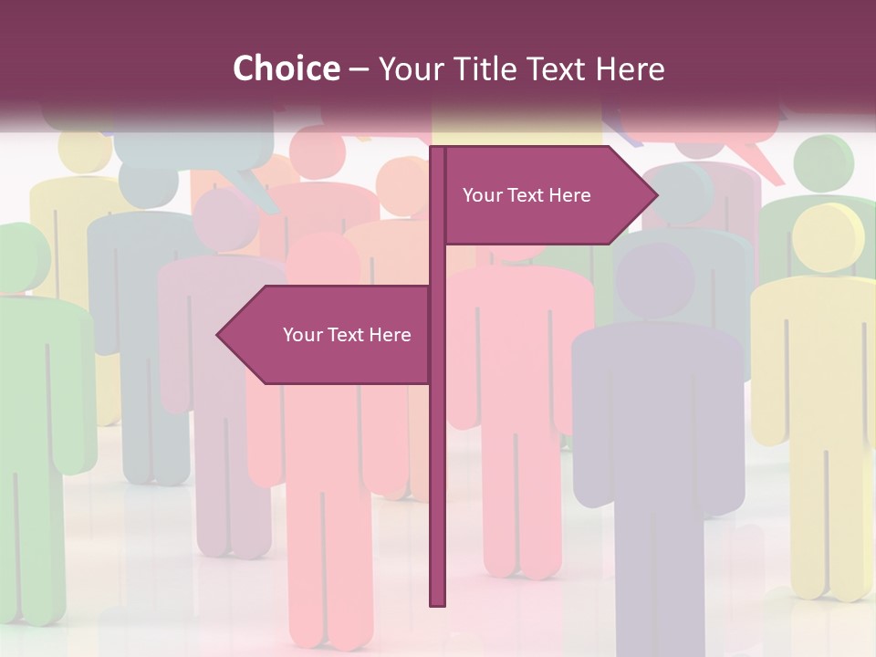 A Group Of Colorful People With Speech Bubbles PowerPoint Template